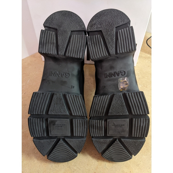 New Ganni shearling combat boots - lug sole lace-up - grunge streetwear - 11 - Picture 14 of 17